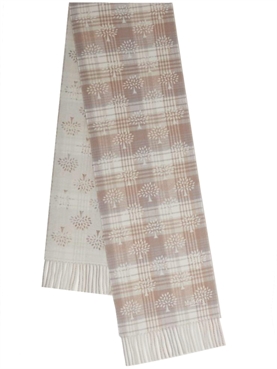 Mulberry Heritage Check & Tree Scarf Maple